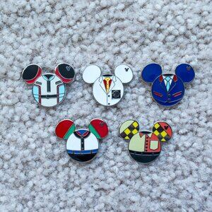 Disney Pins Hidden Mickey Epcot Cast Costume (2013) - Complete Set